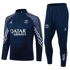 2025-26 Paris SG Royal Blue Thailand Soccer Tracksuit -411