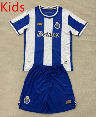 25-26 Porto Home Blue&White Kids/Youth Soccer Uniform-AY