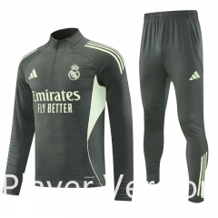 Player version 25-26 Real Madrid  Dark Green Thailand Soccer Tracksuit-4627