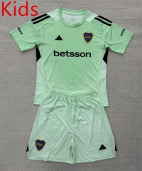 2025-26 Boca Juniors Goalkeeper Green Kids/Youth Soccer Uniform-AY