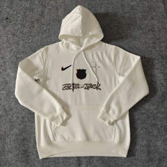 Joint Model Barcelona White Thailand Soccer Tracksuit With Hat-LH