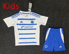 2025-26 Cruzeiro EC Away White& Blue Kids/Youth Soccer Uniform-GB
