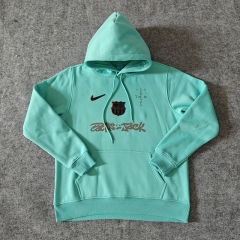 Joint Model Barcelona Green Thailand Soccer Tracksuit With Hat-LH