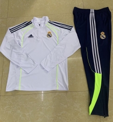 25-26 Real Madrid White (with fluorescent strip) Thailand Soccer Tracksuit-411