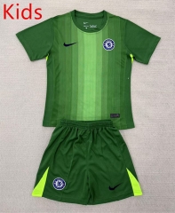 2025-26  Chelsea Goalkeeper Green Kid/Youth Soccer Uniform-AY