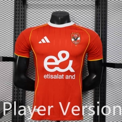 Player Version 25-26 Al Ahly Home Red Thailand Soccer Jersey AAA-888