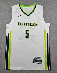 Dallas Wings White #5 NBA Jersey-1380