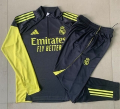 25-26 Real Madrid Dark Grey Thailand Soccer Tracksuit-815
