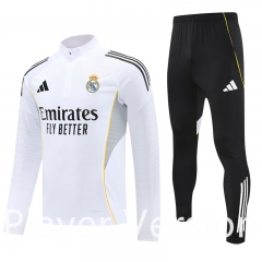 Player version 25-26 Real Madrid  White Thailand Soccer Tracksuit-4627