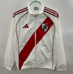 25-26 CA River Plater White Thailand Soccer Trench Coat-0255