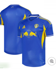 25-26  Leeds United Away Blue Thailand Soccer Jersey AAA