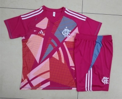2025-26 Flamengo Rose Red Inkjet Short-sleeved Thailand Soccer Tracksuit-815