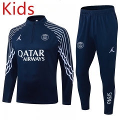 2025-26 Paris SG Royal Blue Kids/Youth Soccer Tracksuit-411