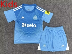 25-26 Newcastle United Goalkeeper Blue Kids/Youth Soccer Uniform-2353