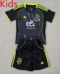 25-26 Al-Ahli Saudi Away Black Kids/Youth Soccer Uniform-AY