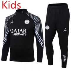 2025-26 Paris SG Black Kids/Youth Soccer Tracksuit-411