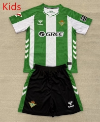 2025-26 Real Betis Home White& Green Kids/Youth Soccer Unifrom-AY