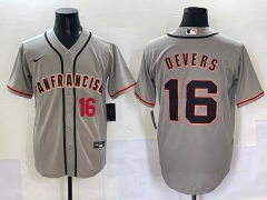 2025 MLB San Francisco Giants Grey #16 Jersey(Red text on the left)-0840