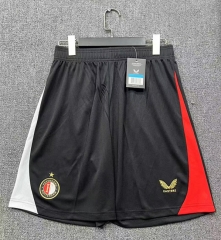 2025-2026 Feyenoord Rotterdam Home Black Thailand Soccer Shorts-718