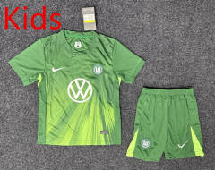 25-26 Wolfsburg Home Green Kids/Youth Soccer Unifrom-GB