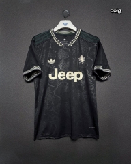 (S-4XL) with ads 25-26 Juventus 2nd Away Black Thailand Soccer Jersey AAA-403