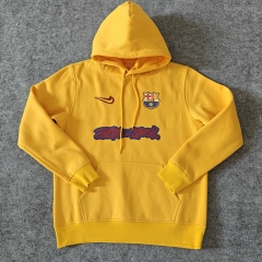 Barcelona Home Yellow Thailand Soccer Tracksuit With Hat-LH