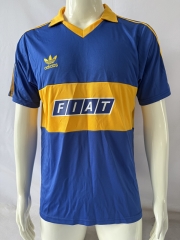 Retro Version 90-91 Boca Juniors Home Blue&Yellow Thailand Soccer Jersey AAA-503