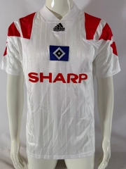 Retro Version 92-93 Hamburger SV Home White Thailand Soccer Jersey AAA-503
