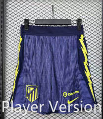 Player Version 2025-26 Atletico Madrid Away Blue Thailand Soccer Shorts-888