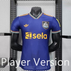 Player Version 25-26 Newcastle United 2nd Away Blue Thailand Soccer Jersey AAA-888