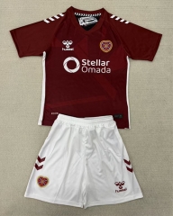 2025-26 Heart of Midlothian Home Red Kids/Youth Soccer Uniform-AY