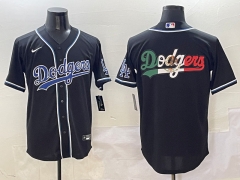 2025 Three generations of fashion New MLB Los Angeles Dodgers Black Jersey-0840