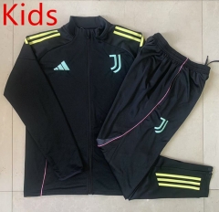 2025-26 Juventus FC Black Kids/Youth Soccer Jacket -815
