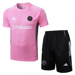 2025-2026 Inter Miami Pink Thailand Short-sleeved Soccer Tracksuit-815