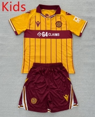 2025-26 Motherwell Home Yellow&Red  Kids/Youth Soccer Uniform-AY