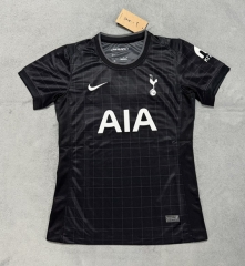 25-26 Tottenham Hotspur Away Black Women Thailand Soccer Jersey AAA-4506