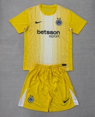 2025-26  Inter Milan Goalkeeper Yellow Soccer Uniform-AY