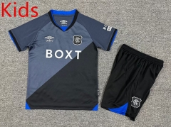 25-26 Rangers 2nd Away Black&Grey Kids/Youth Soccer Uniform-7809