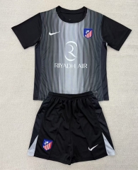 2025-26 Atlético Madrid Goalkeeper Black Soccer Uniform-AY