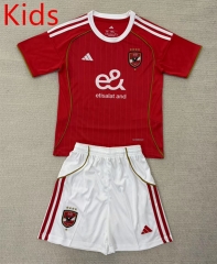 25-26 Al-Ahli Saudi Home Red Kids/Youth Soccer Uniform-AY