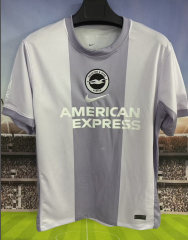 (S-4XL) 25-26 Brighton & Hove Away Light Grey Thailand Soccer Jersey AAA-2044