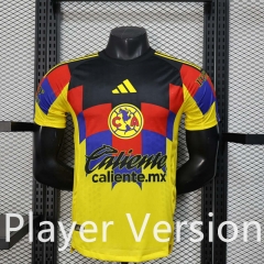 Player Version 2025-2026 Club America Home Yellow Thailand Soccer Jersey AAA-888
