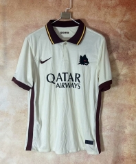 Retro Version 20-21 Roma Away Light Yellow Thailand Soccer Jersey AAA