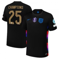 #25 champions  with patch 2025-26England Away Black Thailand Soccer Jersey AAA-2336
