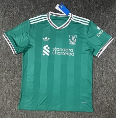 (S-4XL) 2025-26 Correct Edition Liverpool 2nd Away Green Thailand Soccer Jersey AAA-2818