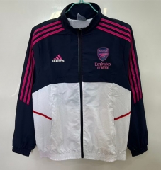 25-26 Arsenal White&Pink& Black Thailand Soccer Trench Coat-0255