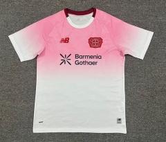 (S-4XL) 25-26 Bayer 04 Leverkusen Away White&Pink Thailand Soccer Jersey AAA-512
