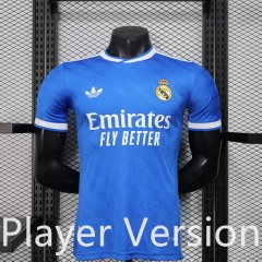 Player Version 25-26  Real Madrid 2nd Away Blue Thailand Soccer Jersey-888