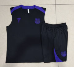 2025-26 Barcelona Black Thailand vest Soccer Tracksuit-815