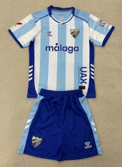 2025-26 Málaga CF Home White&Blue Soccer Unifrom-AY